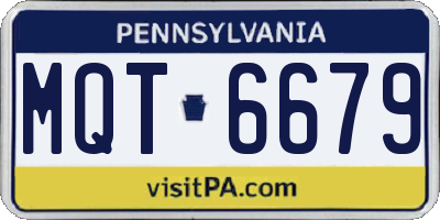 PA license plate MQT6679