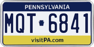 PA license plate MQT6841