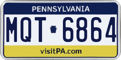 PA license plate MQT6864