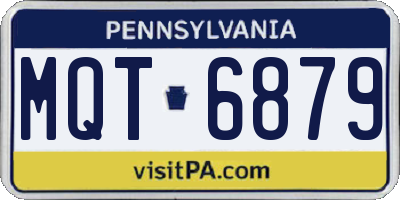 PA license plate MQT6879