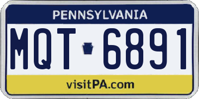 PA license plate MQT6891