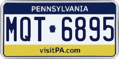 PA license plate MQT6895