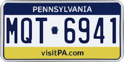 PA license plate MQT6941