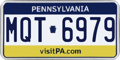 PA license plate MQT6979