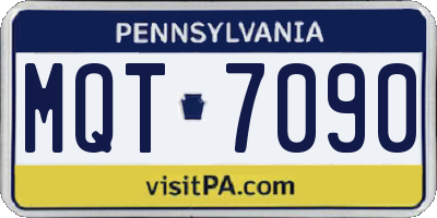 PA license plate MQT7090