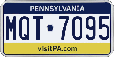 PA license plate MQT7095