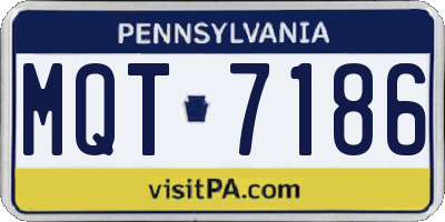 PA license plate MQT7186