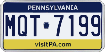 PA license plate MQT7199