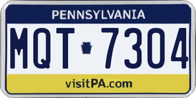 PA license plate MQT7304