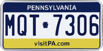 PA license plate MQT7306