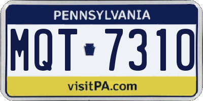 PA license plate MQT7310