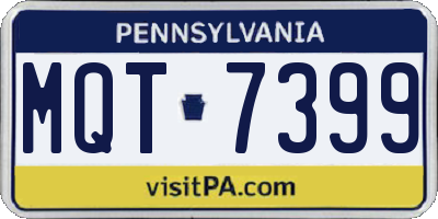PA license plate MQT7399