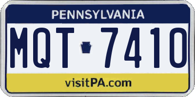 PA license plate MQT7410