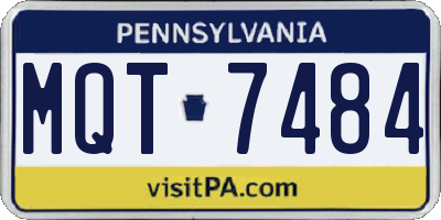 PA license plate MQT7484