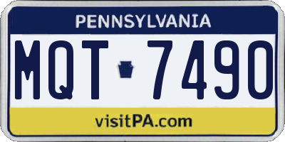 PA license plate MQT7490