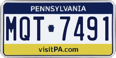 PA license plate MQT7491