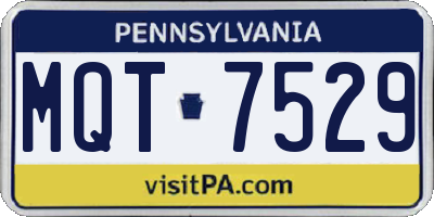 PA license plate MQT7529