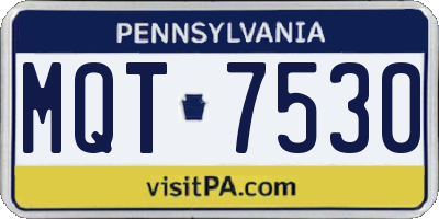PA license plate MQT7530