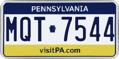 PA license plate MQT7544