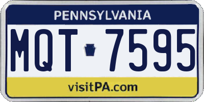 PA license plate MQT7595