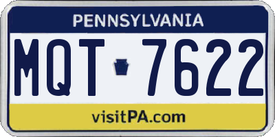 PA license plate MQT7622