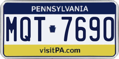 PA license plate MQT7690