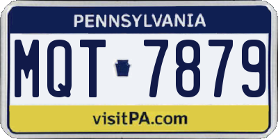 PA license plate MQT7879