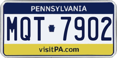 PA license plate MQT7902