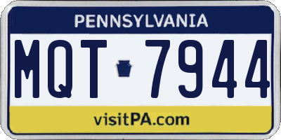 PA license plate MQT7944