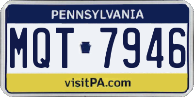 PA license plate MQT7946