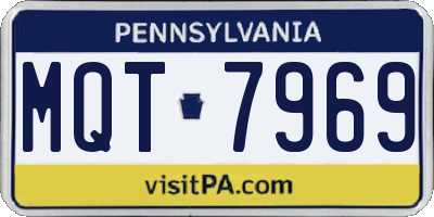 PA license plate MQT7969