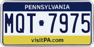 PA license plate MQT7975