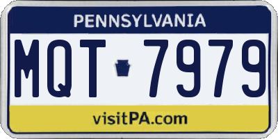 PA license plate MQT7979