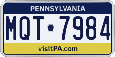 PA license plate MQT7984
