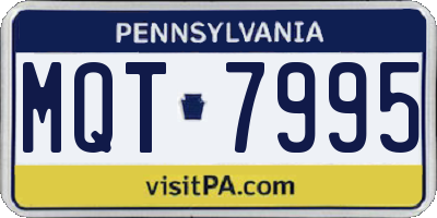 PA license plate MQT7995