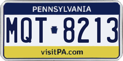 PA license plate MQT8213