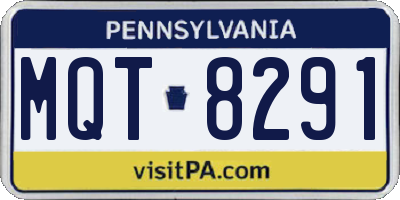 PA license plate MQT8291