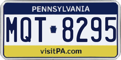 PA license plate MQT8295