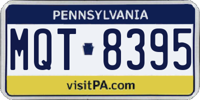 PA license plate MQT8395
