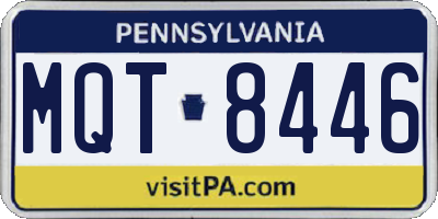 PA license plate MQT8446