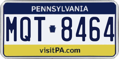 PA license plate MQT8464