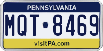 PA license plate MQT8469