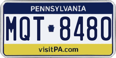 PA license plate MQT8480