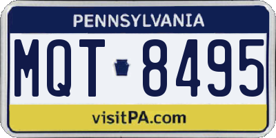 PA license plate MQT8495