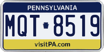 PA license plate MQT8519