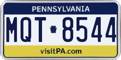 PA license plate MQT8544