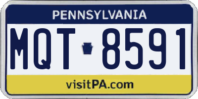 PA license plate MQT8591