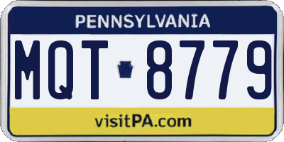 PA license plate MQT8779