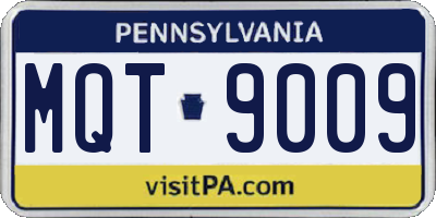 PA license plate MQT9009