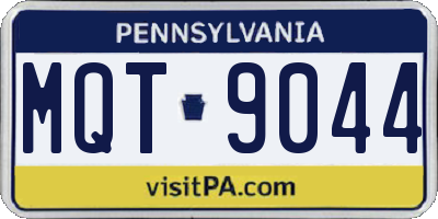 PA license plate MQT9044